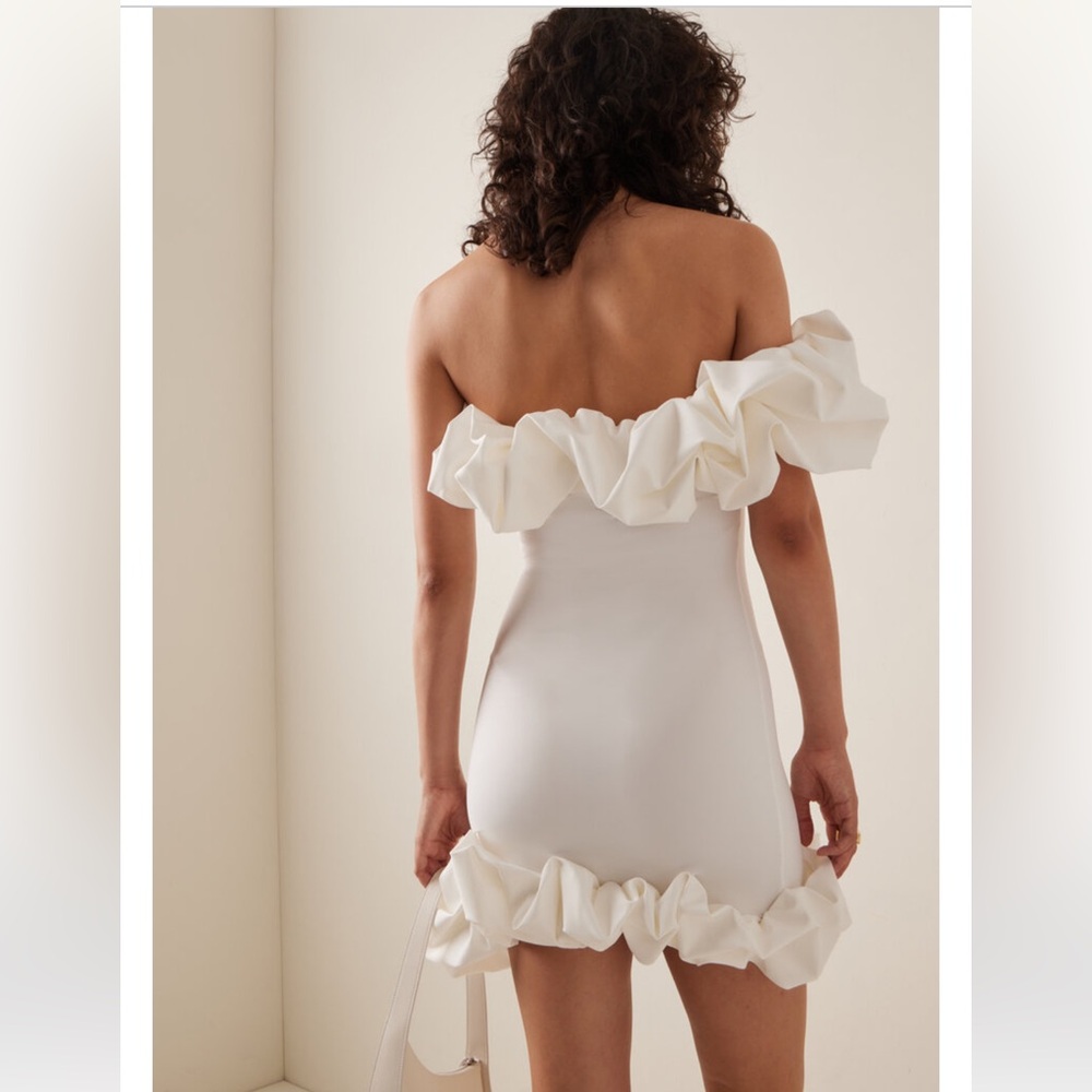 SOLD OUT Maygel Coronel White Ruffled Mini Dress - Picture 3 of 5